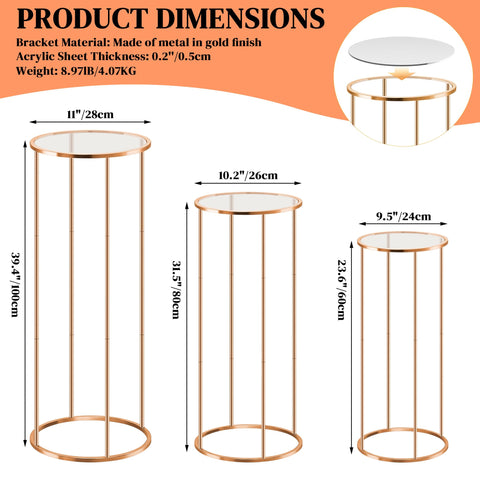 OIHYA rose gold cake stand elevates desserts with luxe detail.