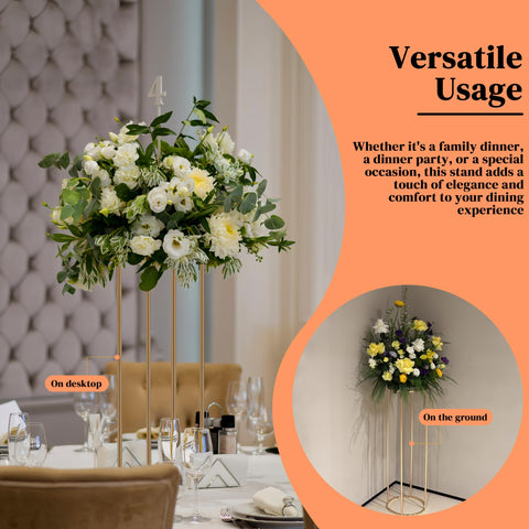 OIHYA pedestal display frames sculptures or vases with modern gold flair.