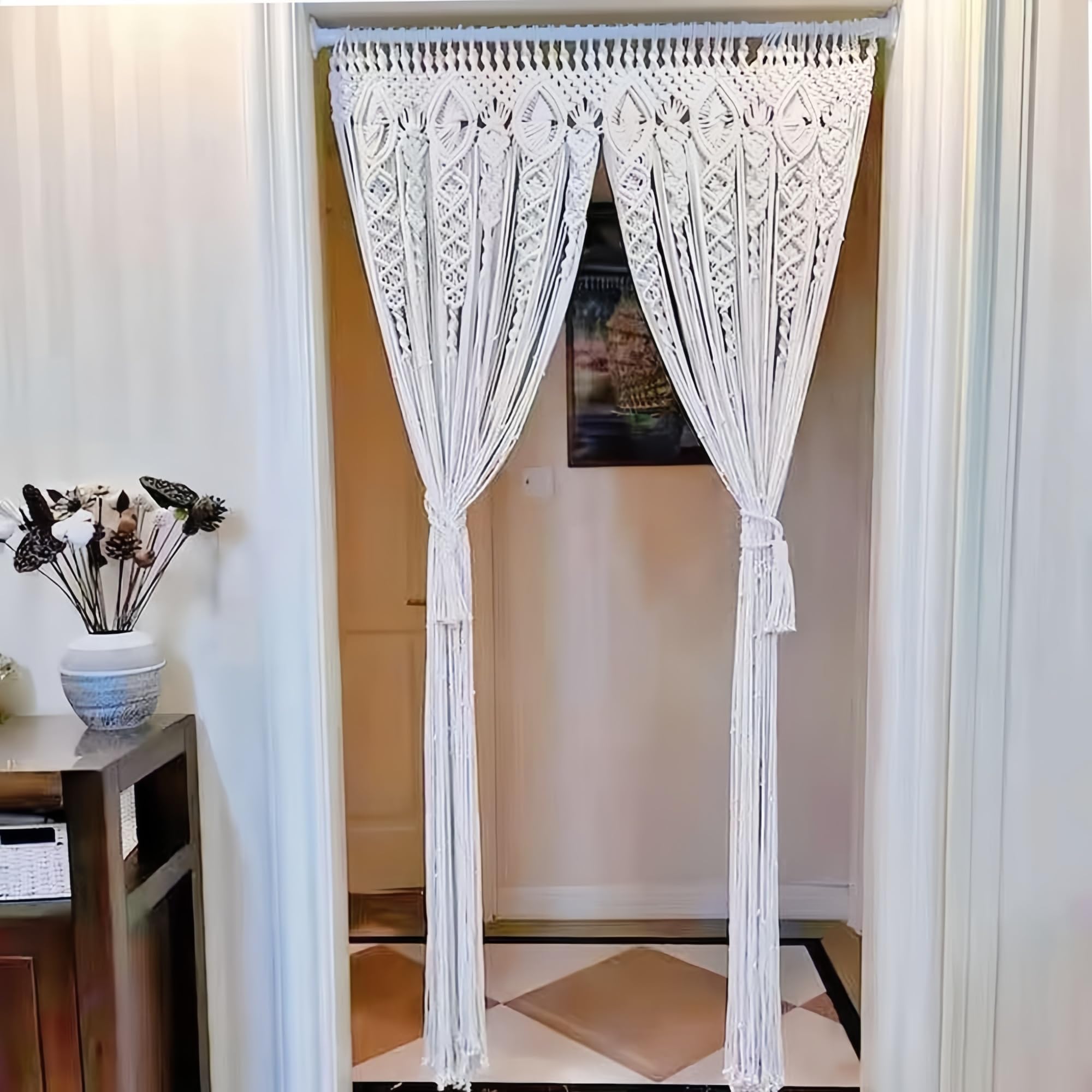 OIHYA wedding backdrop boho banner adds texture to ceremonies or home celebrations
