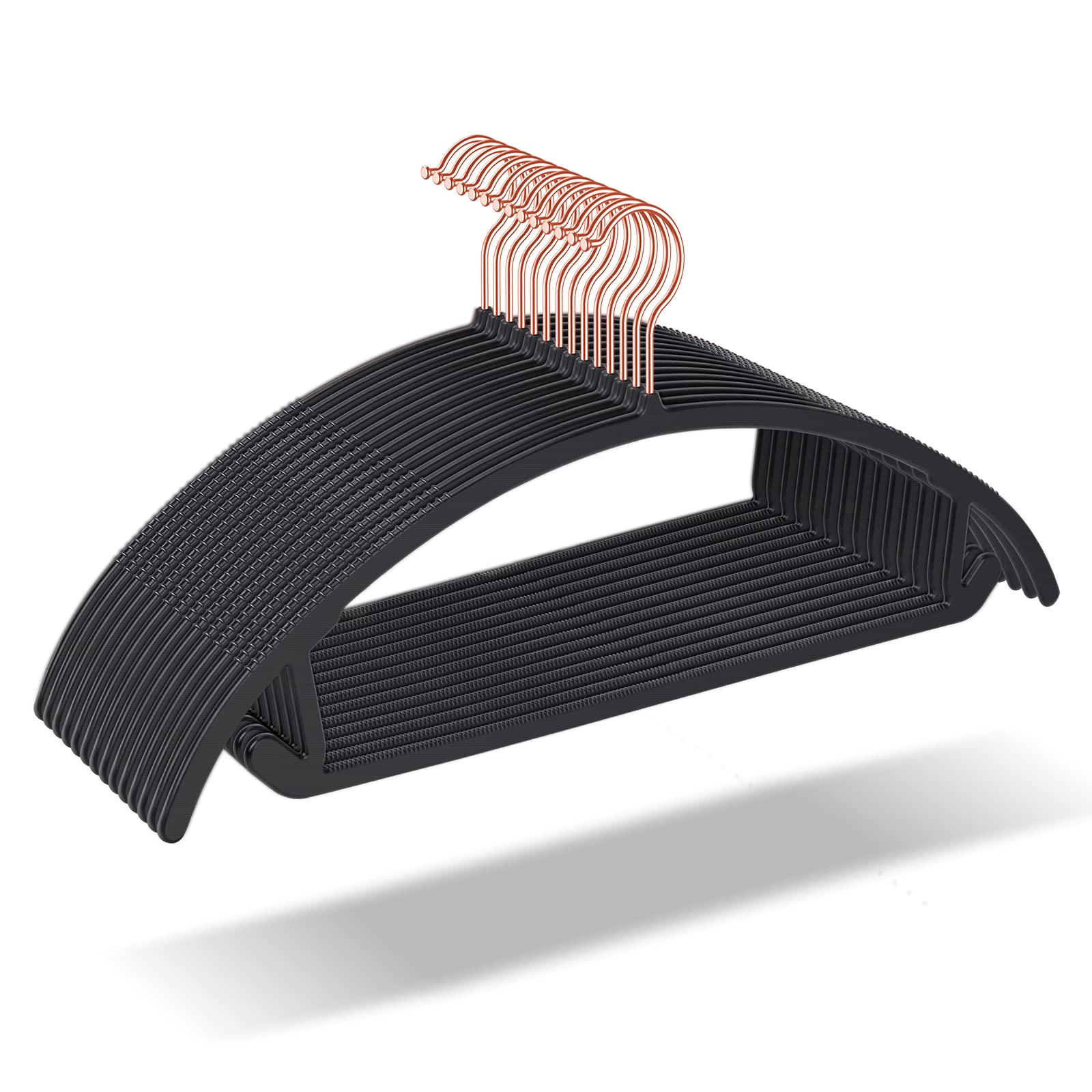 OIKA Hangers with 360 rotating hooks for easy closet access