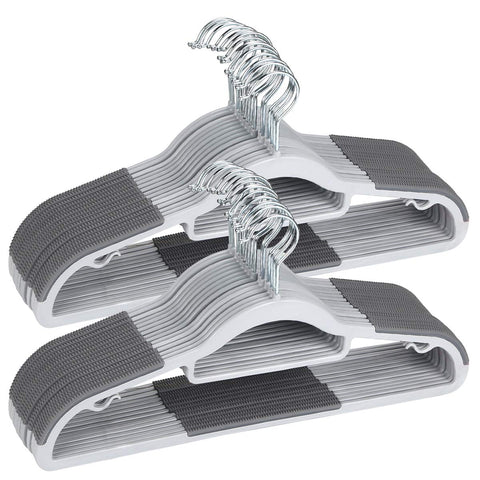 OIKA Hangers 50-pack front view showing slim profile for space-saving closet organization