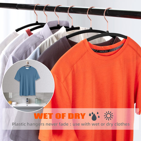 OIKA Hangers durable plastic construction for long lasting use