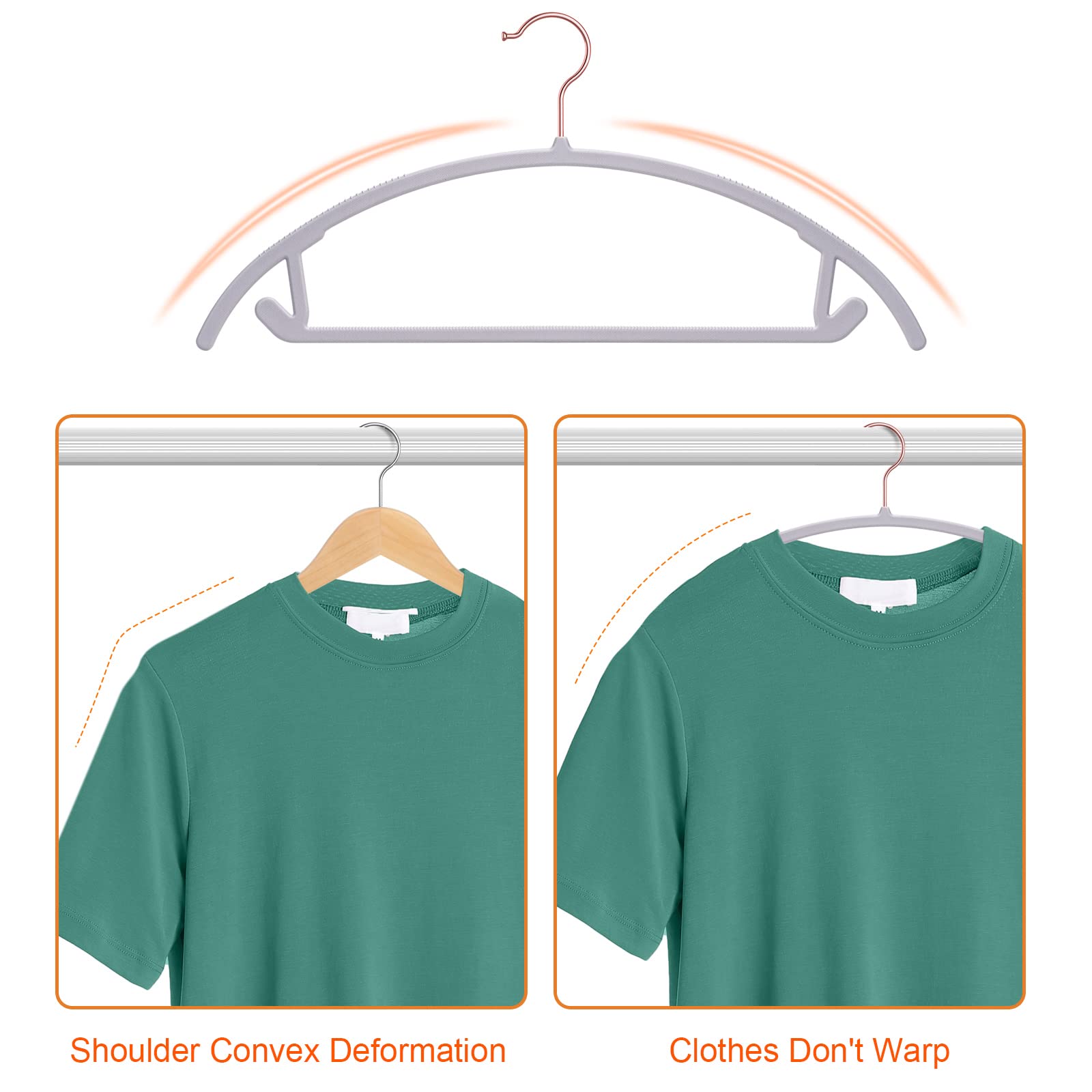 OIKA hanger supports up to 11 lbs for heavier garments