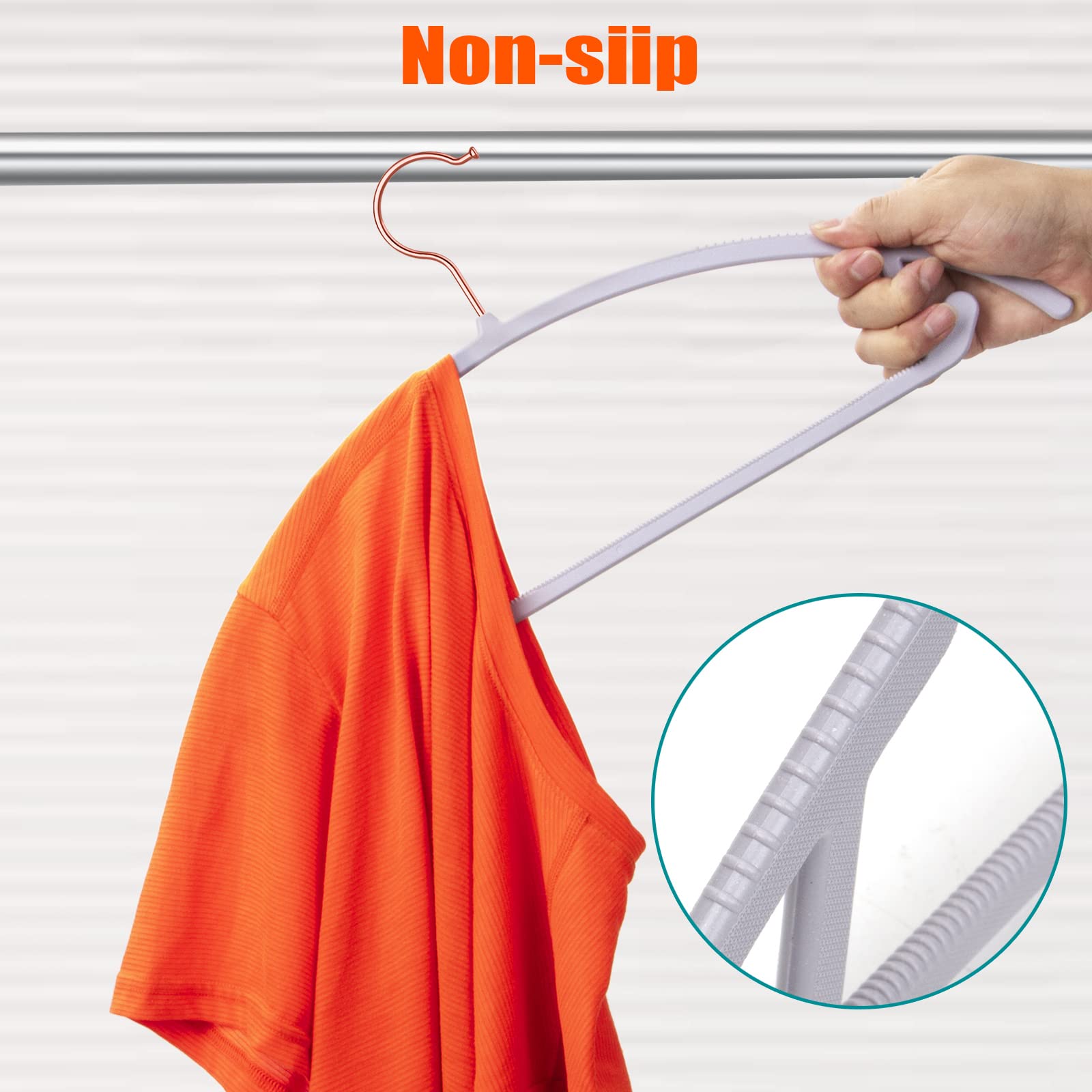 OIKA slim 0.3 inch profile reduces closet clutter