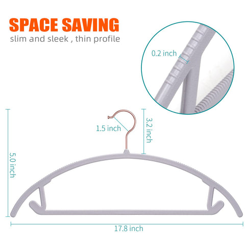 OIKA ultra-slim hangers maximize closet space and organization