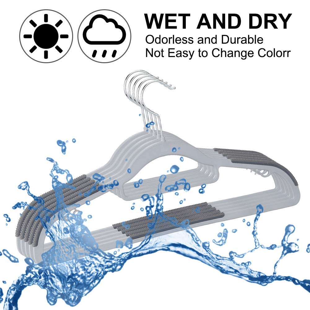 OIKA 30-pack of hangers helps organize closets and laundry areas.