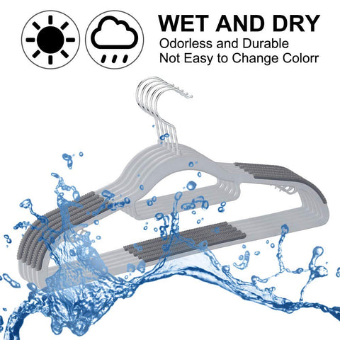 OIKA 30-pack of hangers helps organize closets and laundry areas.