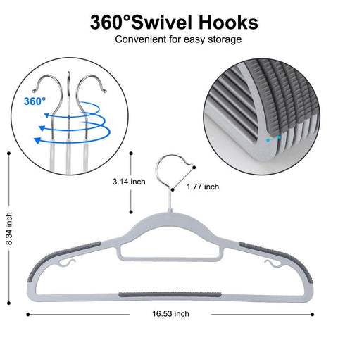 OIKA heavy-duty hanger supports up to 10 lbs for sturdy garments.