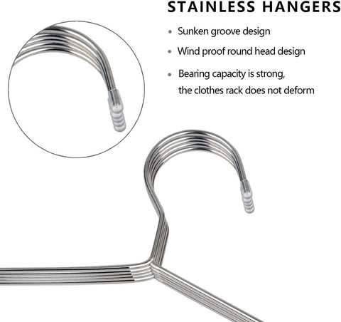 OIKA rustproof stainless steel hangers durable in humidity and outdoor drying.
