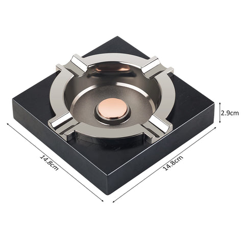OILP ashtray has a central dome that channels ash safely