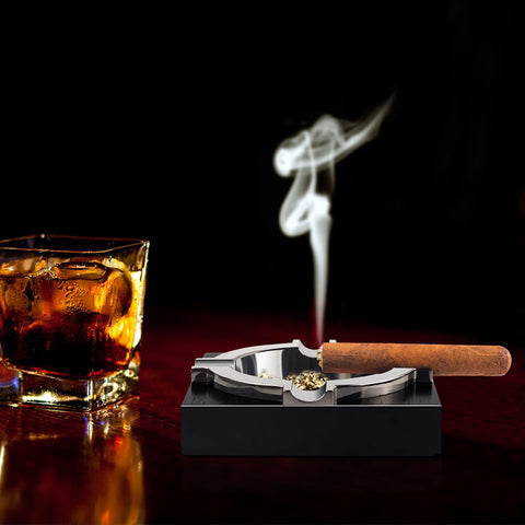 OILP cigar ashtray metal tray with gunmetal finish easy to clean