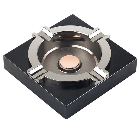 OILP cigar ashtray with solid wood base for durable use