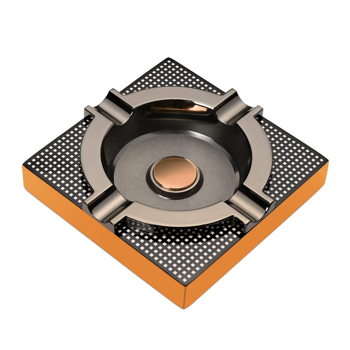 OILP Cigar Ashtray square alloy holds four cigars outdoors
