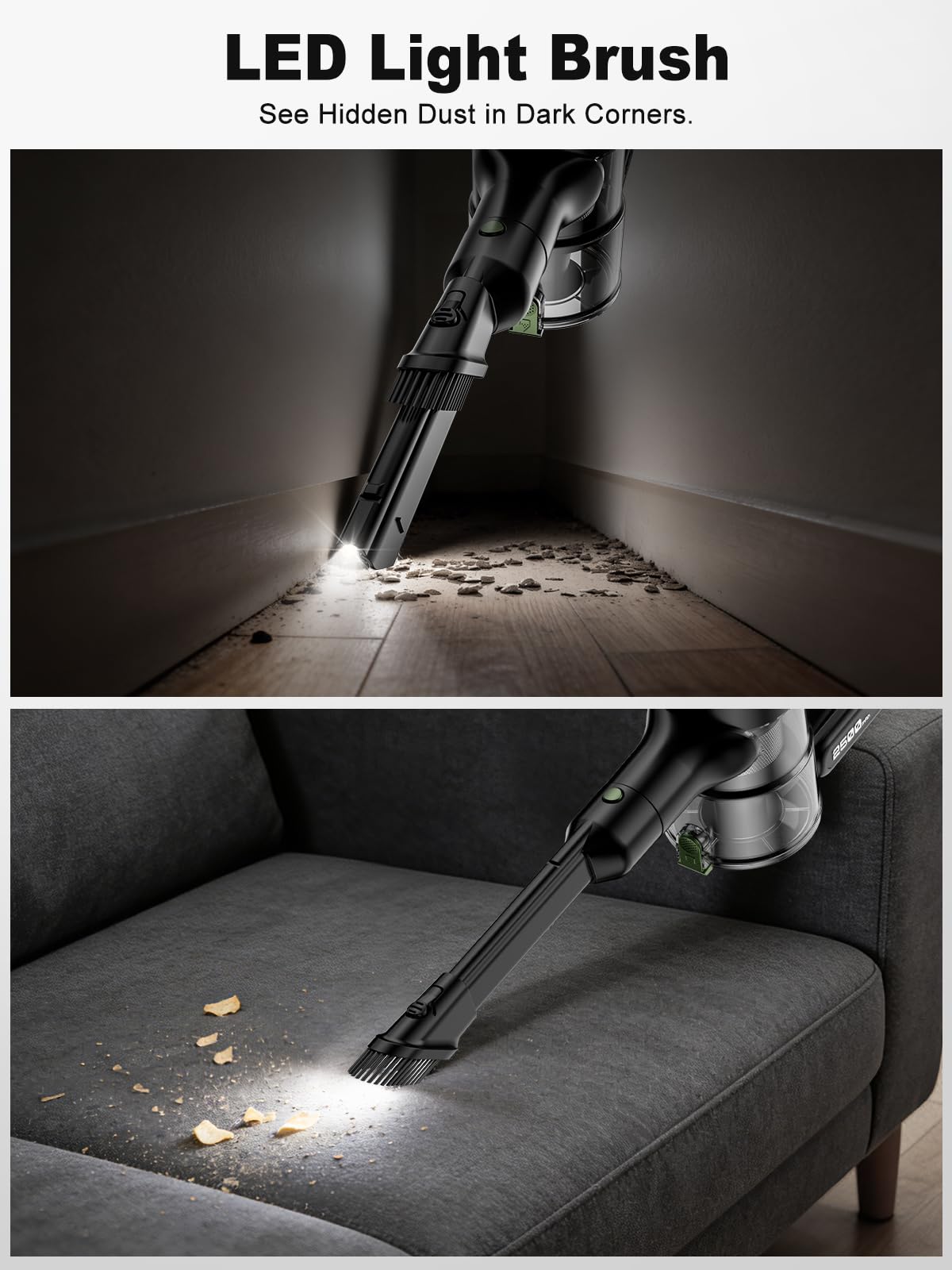 OIRFND cordless vacuum self-standing design for easy placement