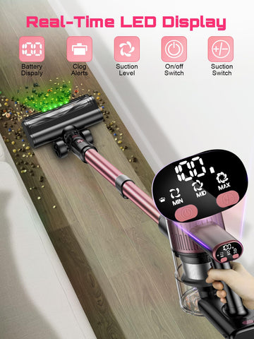 OIRFND lightweight vacuum at 2.9 pounds enables effortless cleaning.