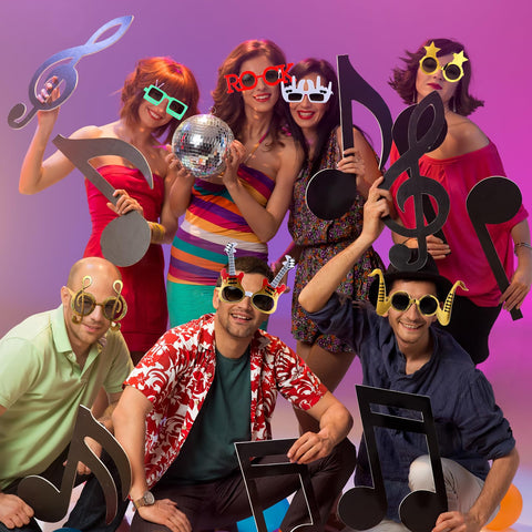 Oitnlaughter records design glasses offer eye-catching booth props.