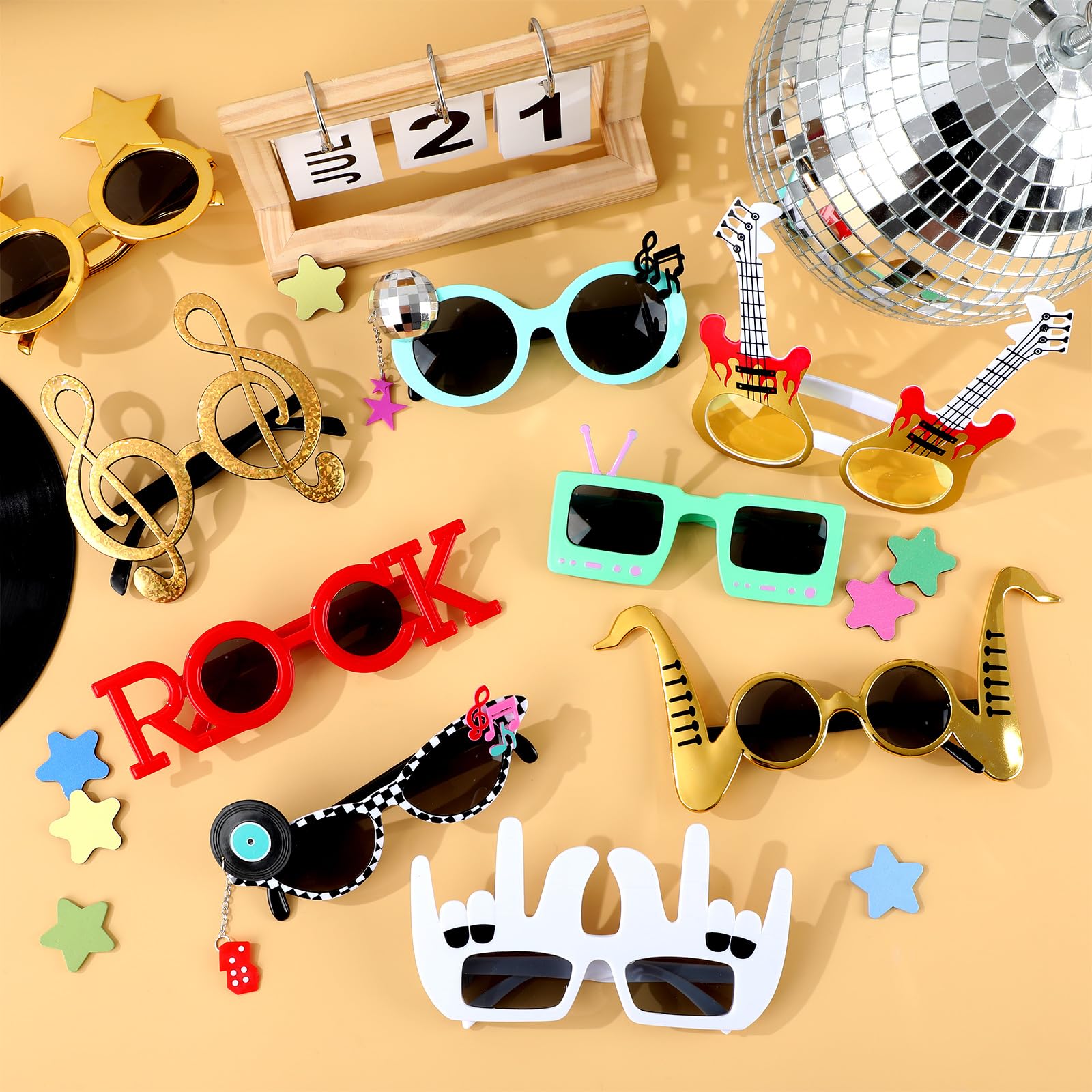 Oitnlaughter star-shaped glasses bring bright color to parties.