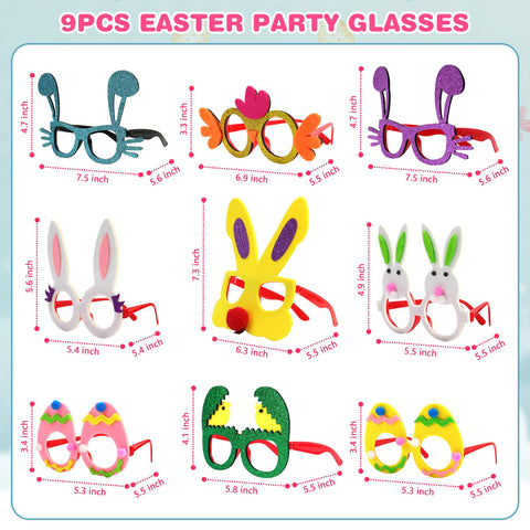 Oiuros Easter glasses frames style 1 displayed for kids and adults at events