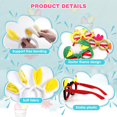 Oiuros Easter glasses frames style-2 lightweight felt and plastic for comfort
