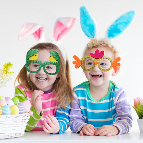 Oiuros Easter glasses frames style-3 colorful set ideal as photo booth props