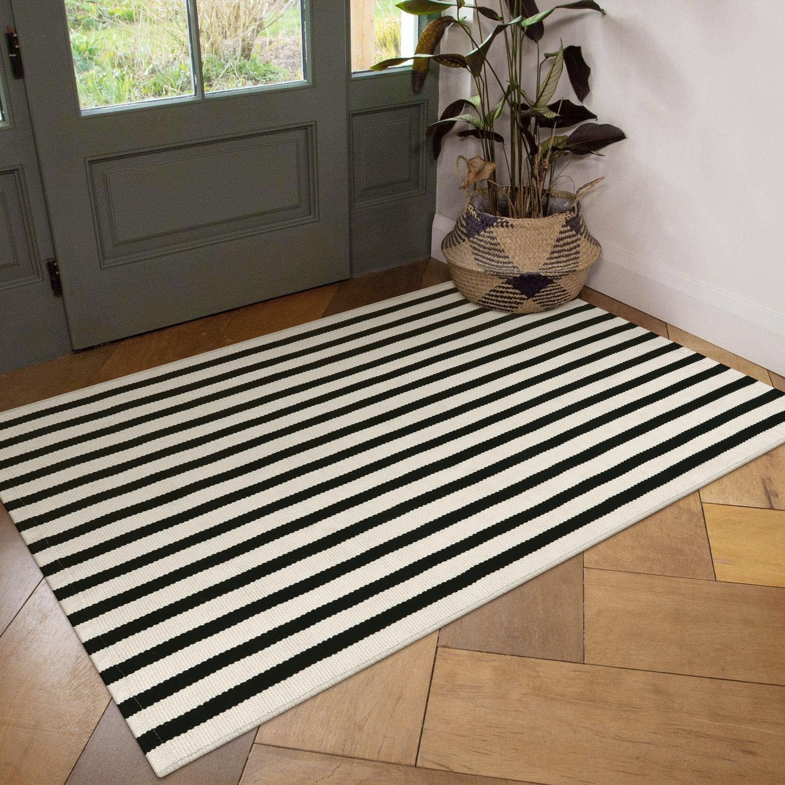 OJIA striped pattern brings timeless elegance to indoor or outdoor spaces.