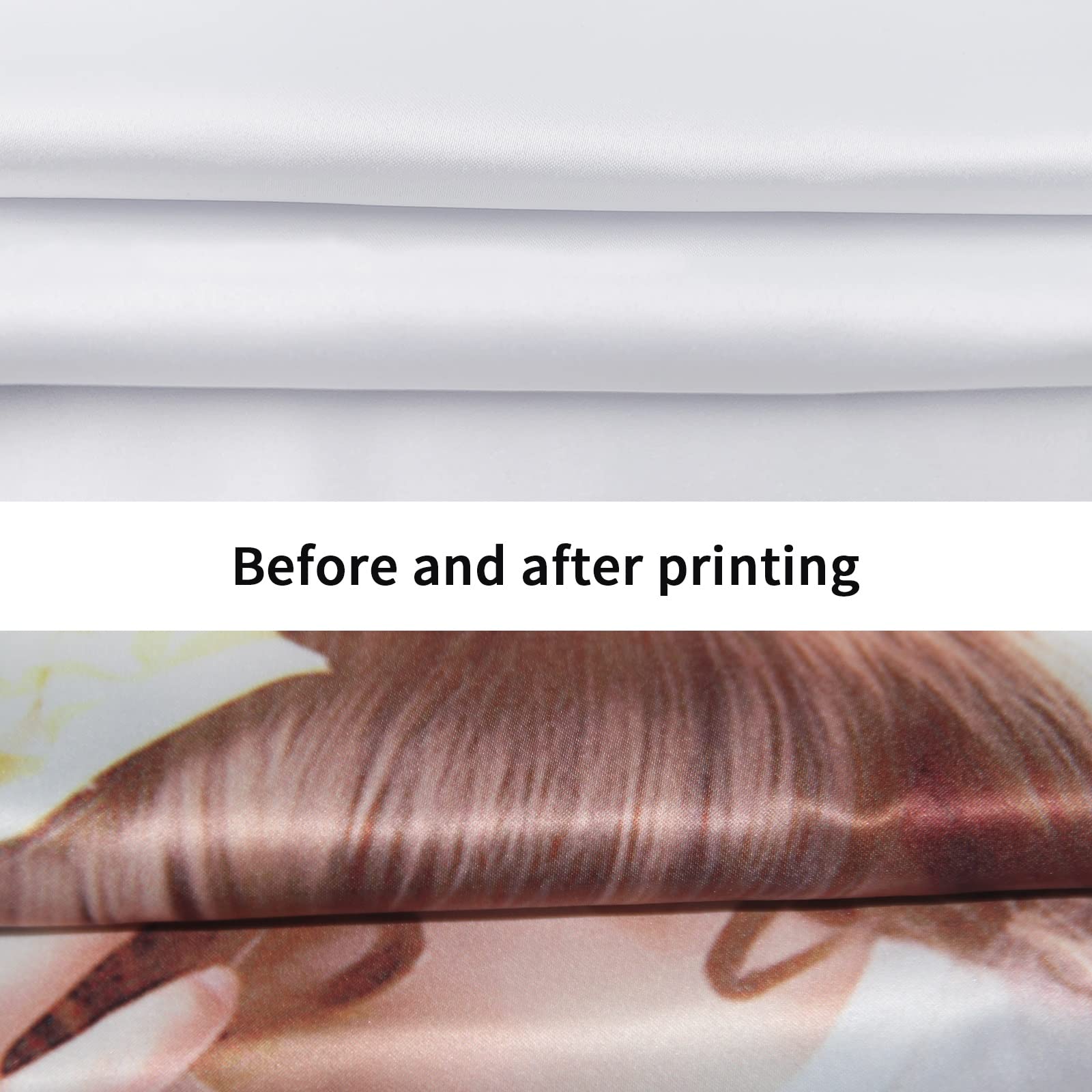OKBA satin pillow case prepared for DIY transfers with vivid results.
