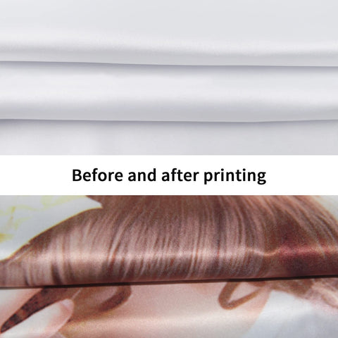 OKBA satin pillow case prepared for DIY transfers with vivid results.