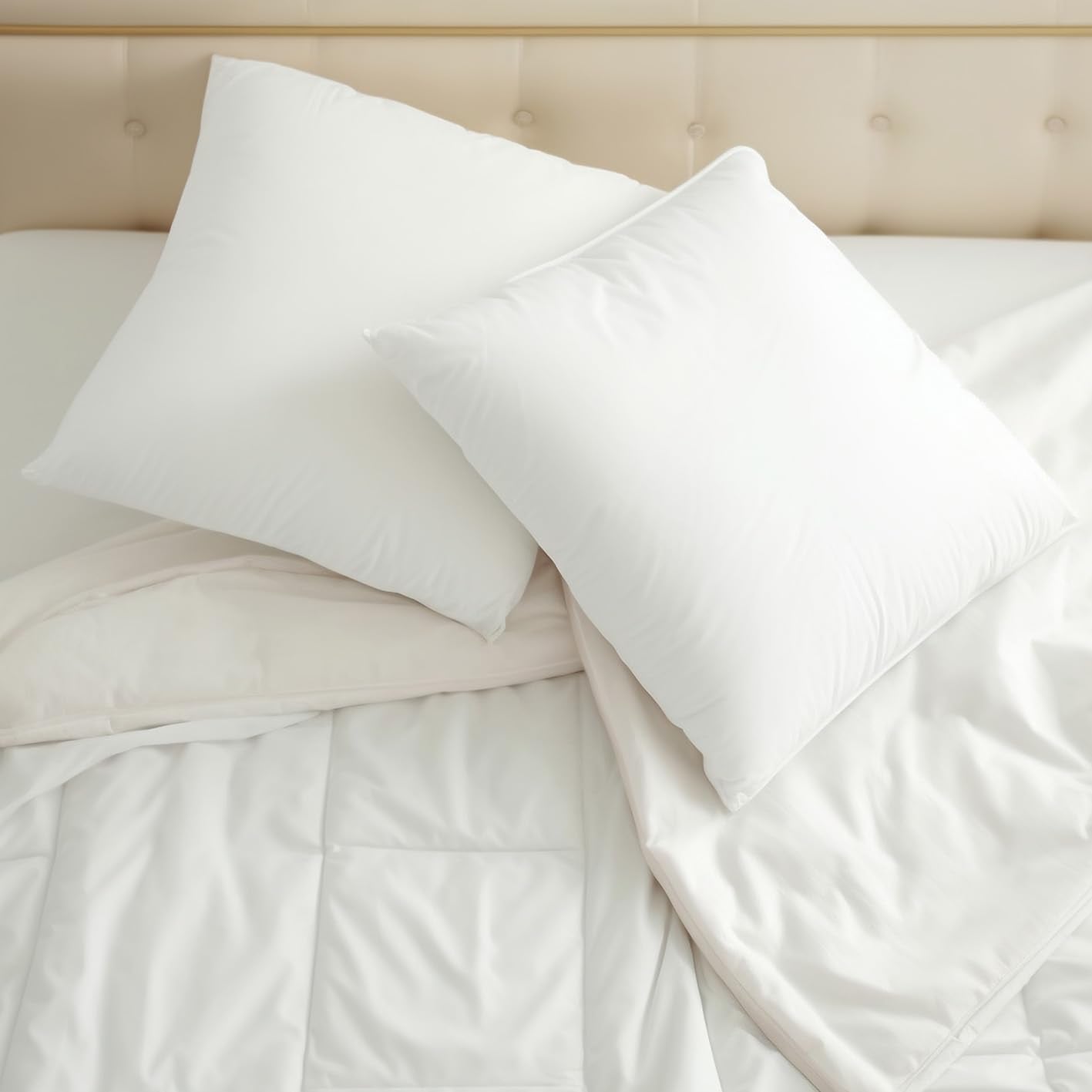 OKBA vacuum-packaged pillow inserts fluff up after opening
