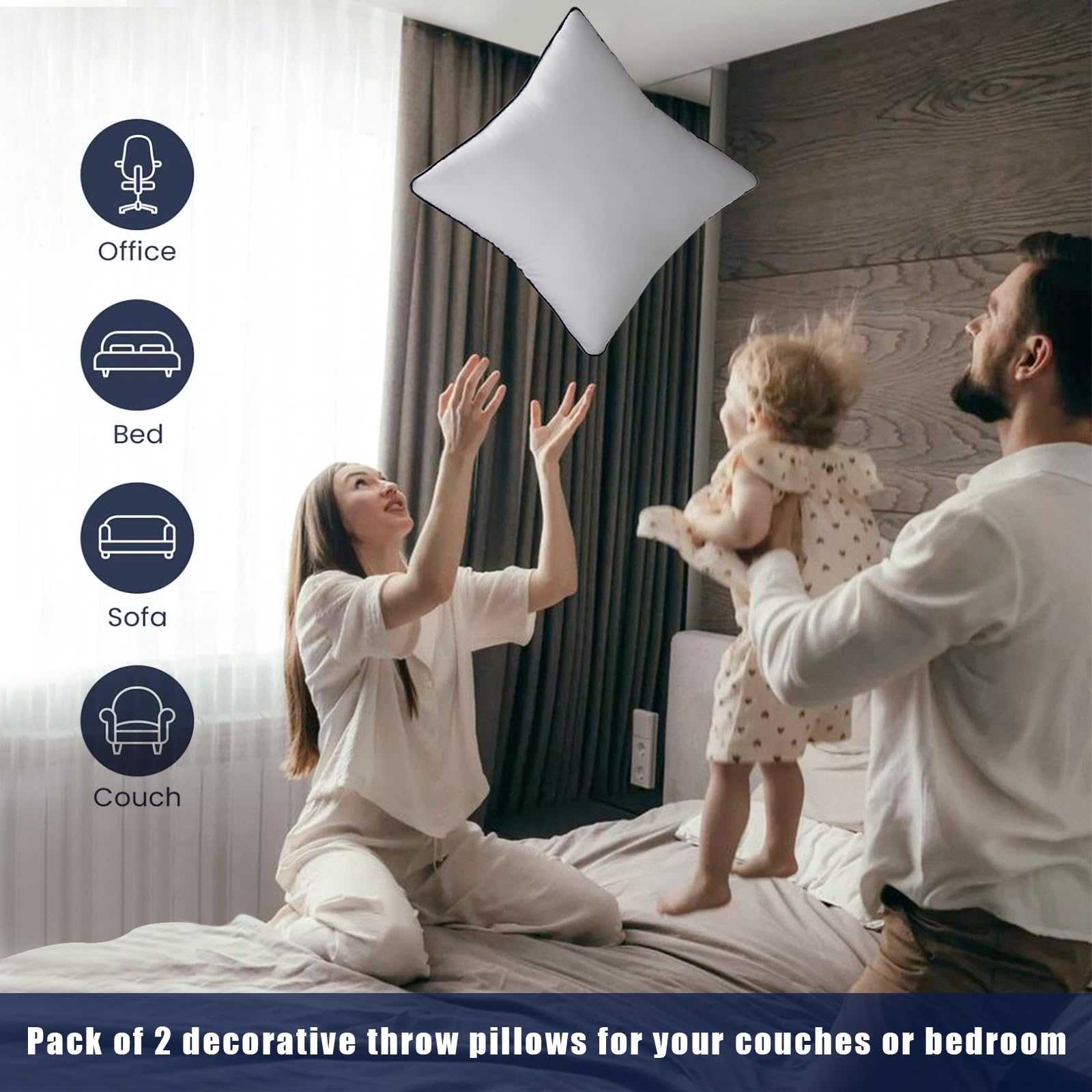OKBA textile texture highlights the 100% cotton cover's soft, cool touch.