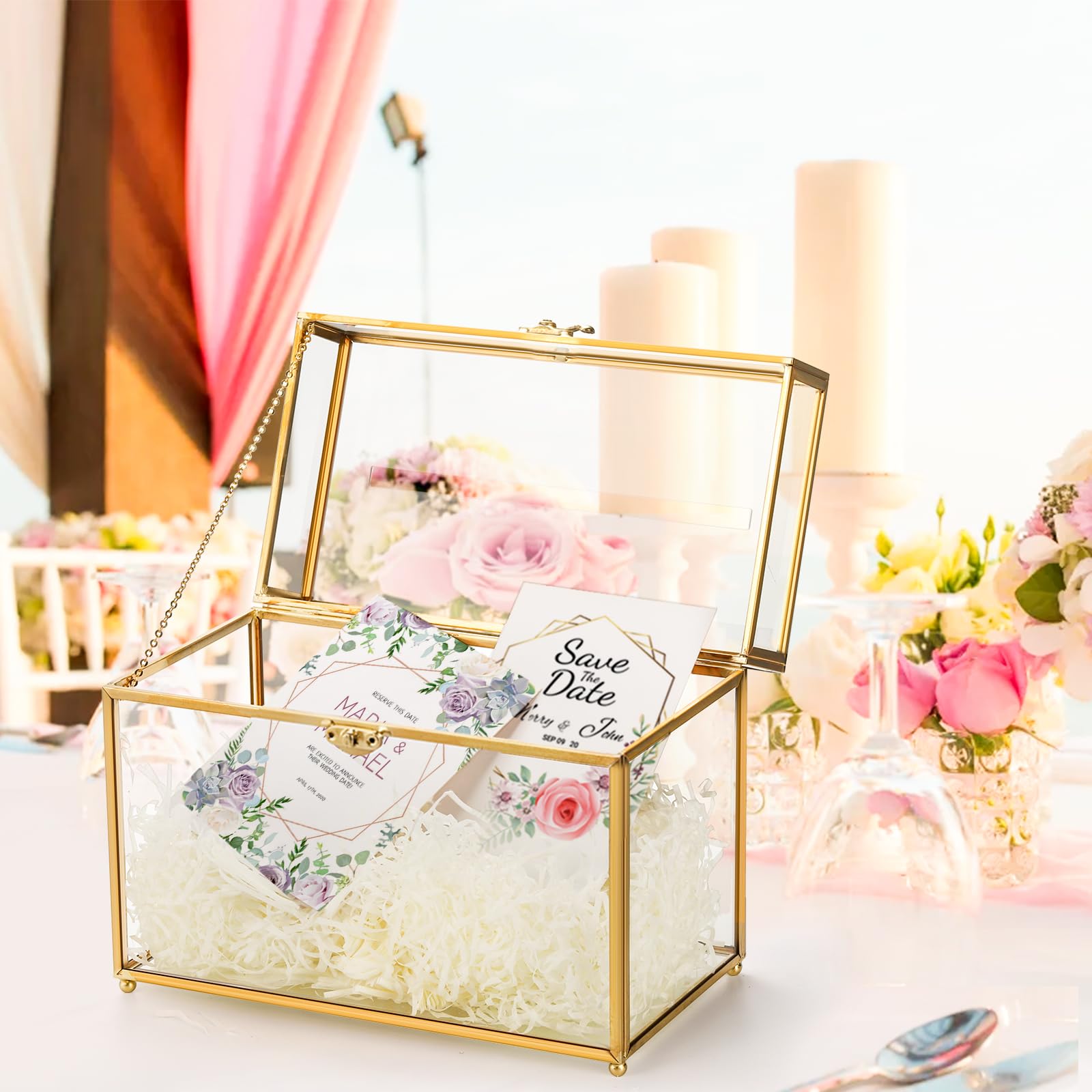 Okllen Baby Shower Card Box enhances celebration ambiance.