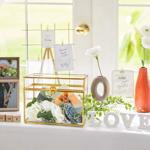 Okllen Reception Card Box pairs with wedding decor themes.