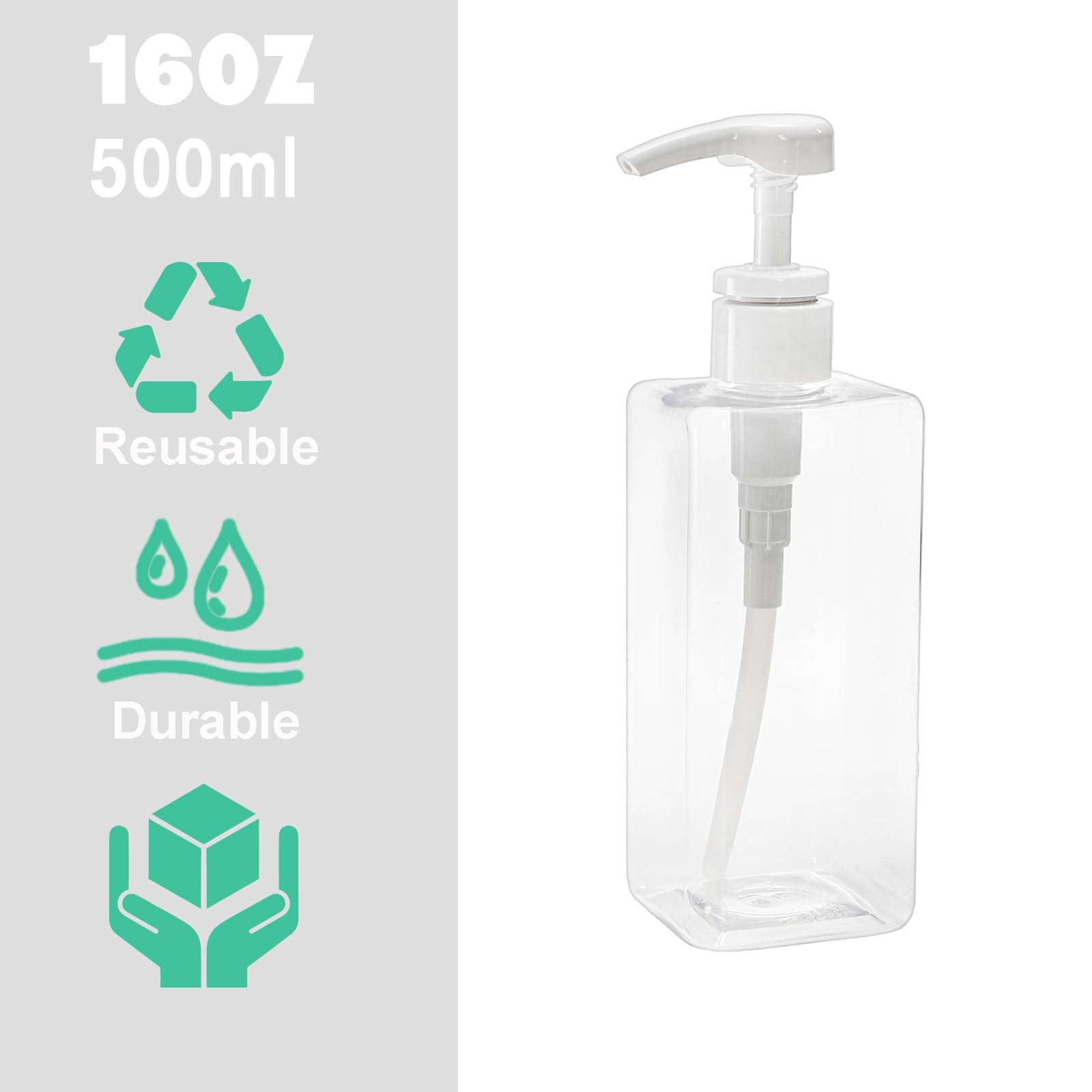 Okllen refillable bottle versatile for lotion, shampoo, or soap