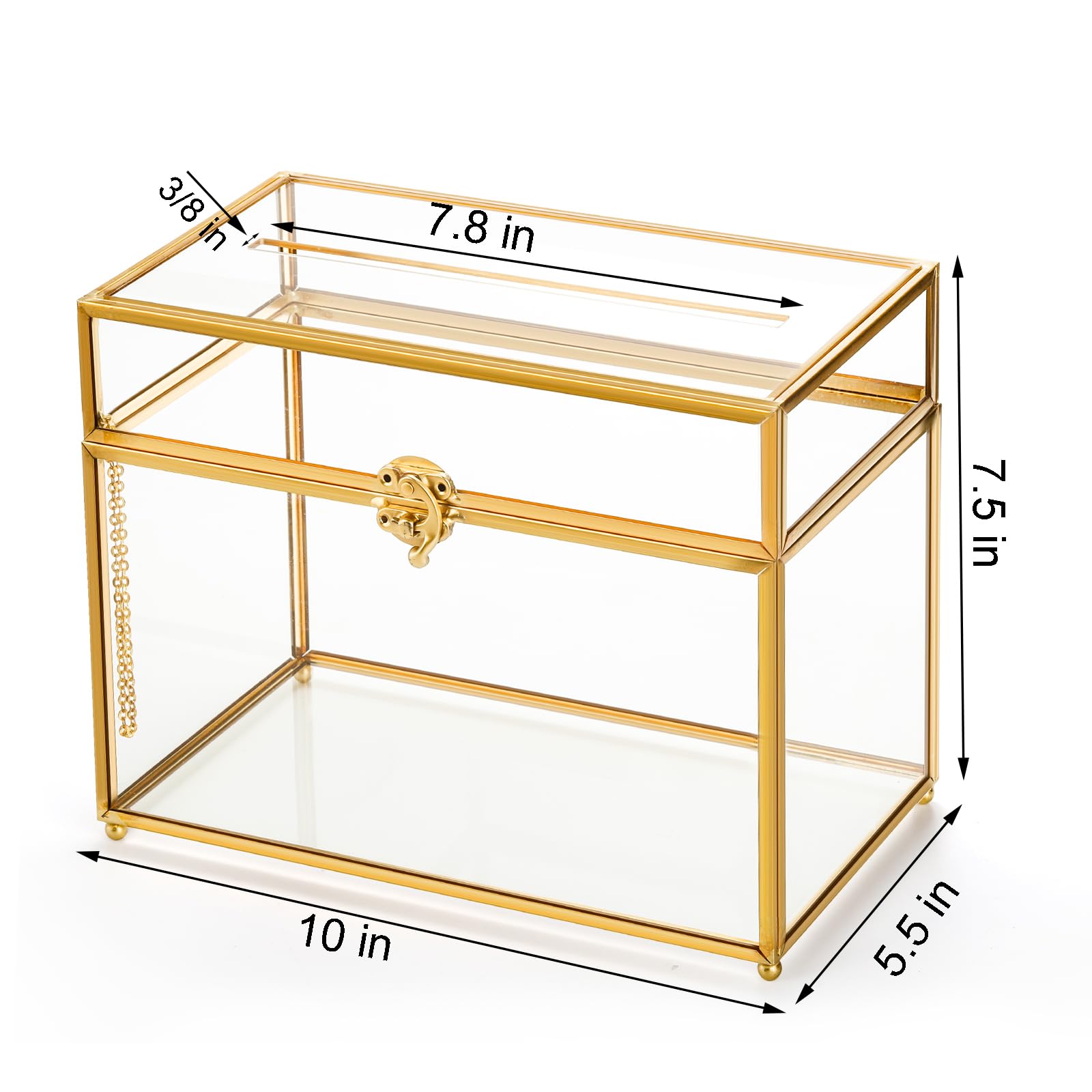 Okllen wedding card box lock protects cards during the event.