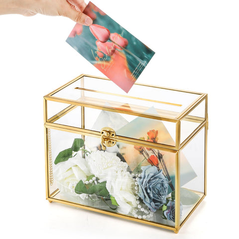 Okllen card box with slot invites guests to drop in notes.