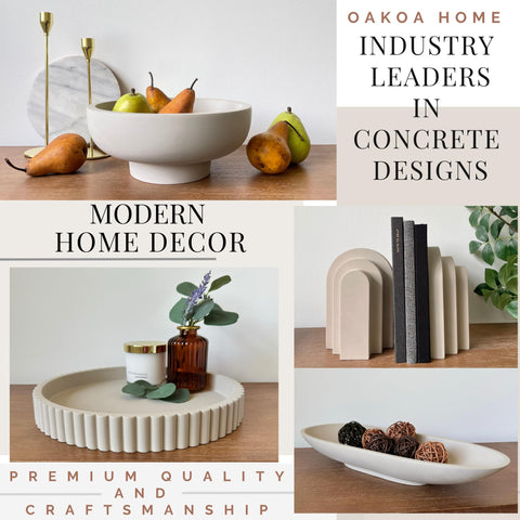 OAKOA round tray with fluted edge for chic living room decor