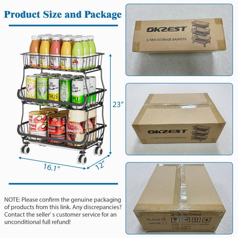 OKZEST reinforced alloy steel frame delivers durable pantry storage.