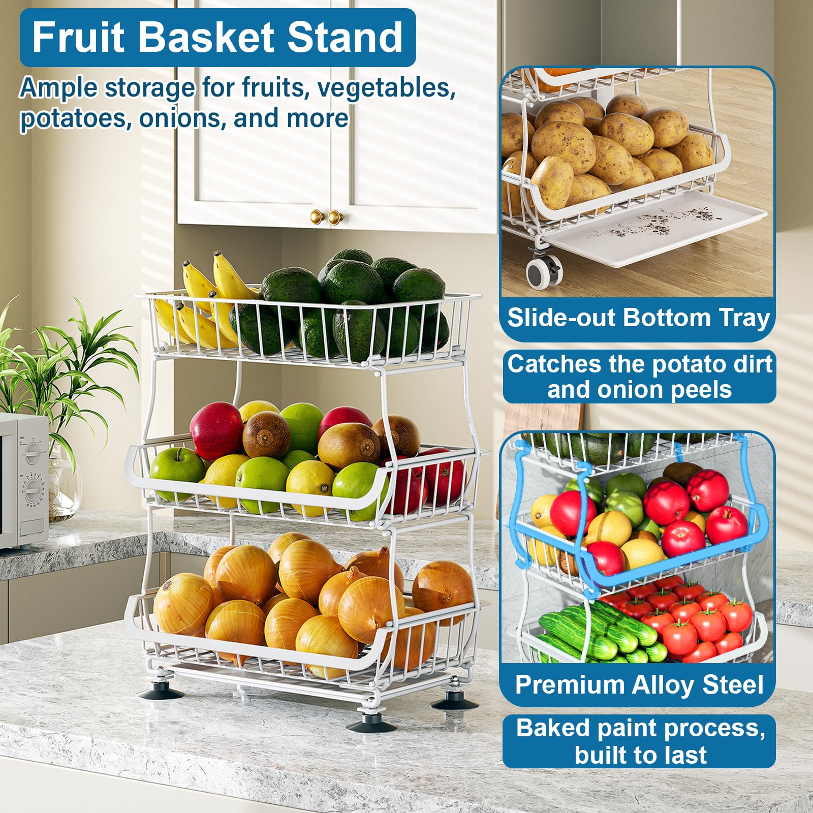OKZEST lockable wheels enable controlled movement and stable placement.