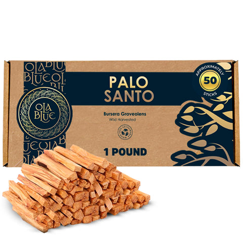 OLA BLUE Palo Santo bulk sticks, 4-inch pack for smudging