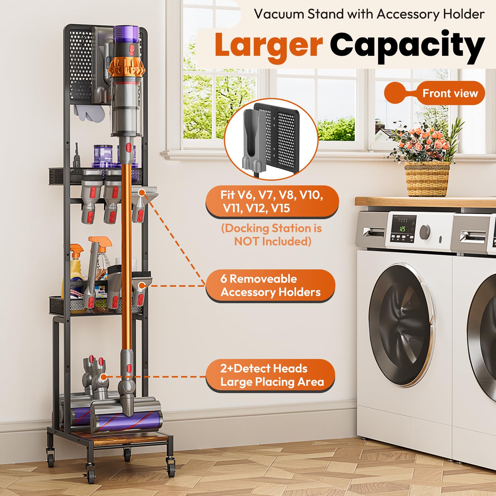 Olakee vacuum stand accessory holder keeps tools within reach