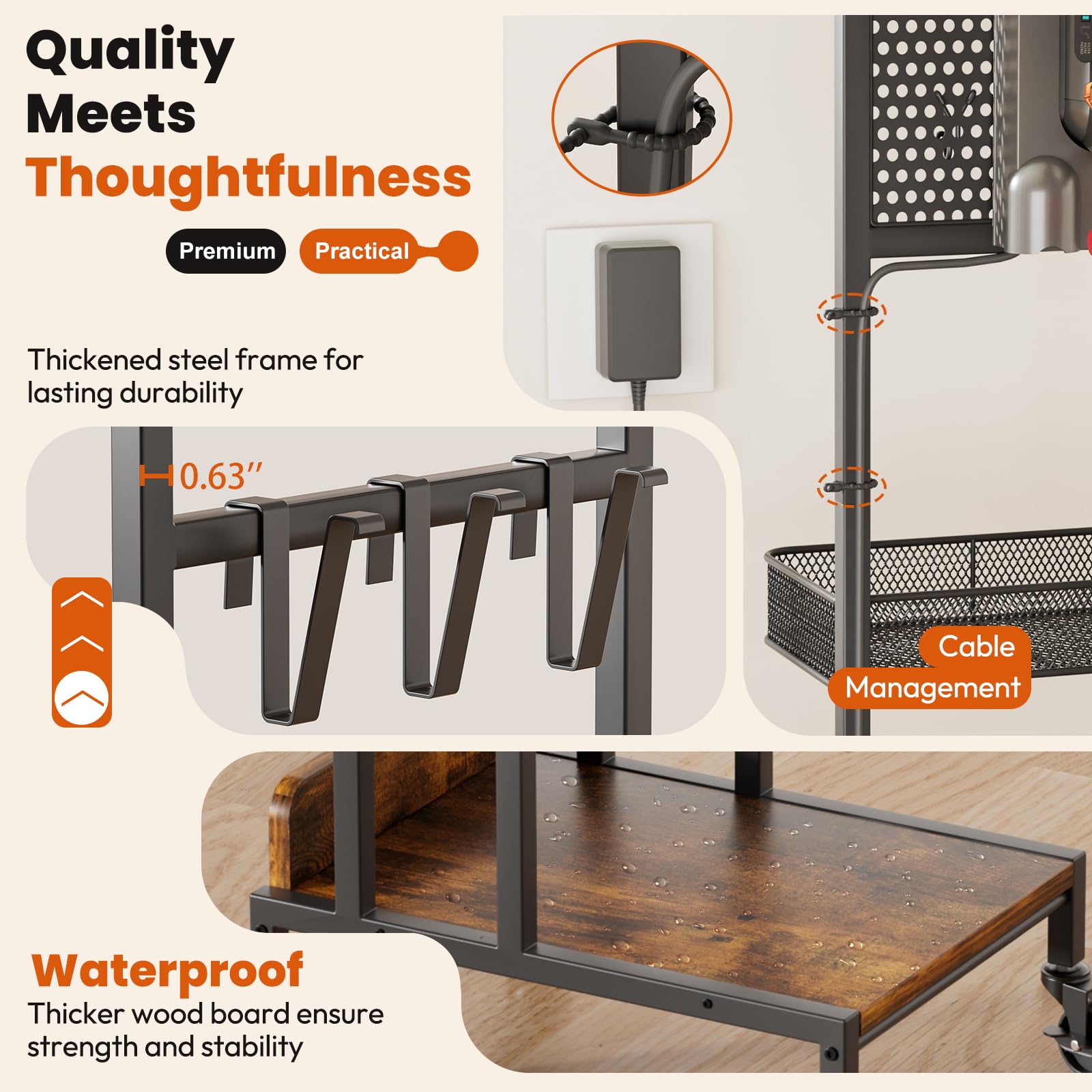 Olakee vacuum stand in living room as a stylish home accessory
