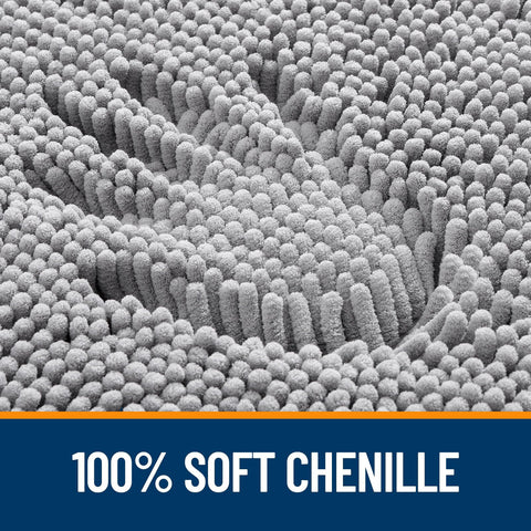 OLANLY absorbent bath rug dense chenille soaks up water efficiently.