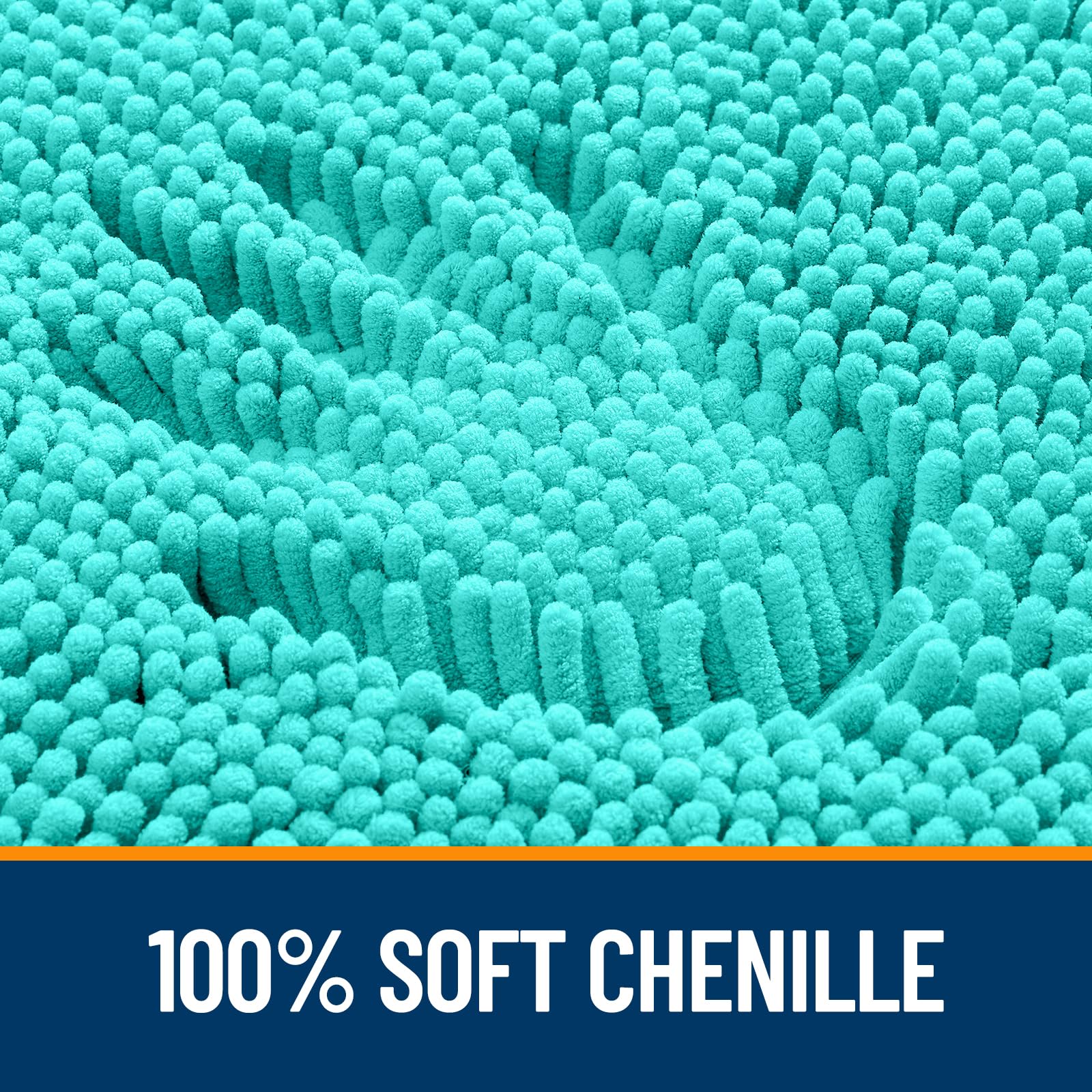 OLANLY absorbent bath rug dense chenille soaks up moisture quickly.