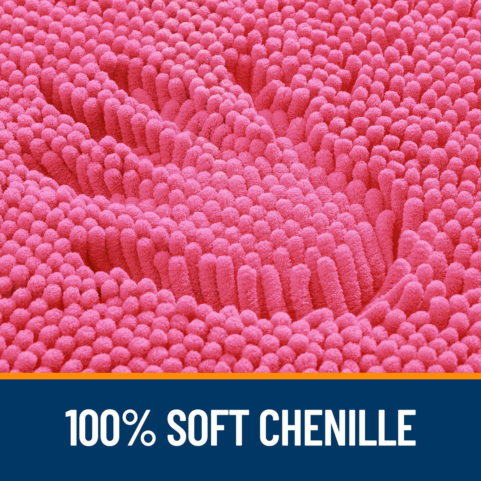OLANLY absorbent bath rug dense chenille soaks water quickly