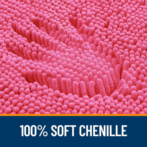 OLANLY absorbent bath rug dense chenille soaks water quickly