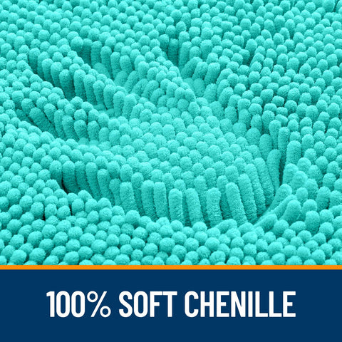 OLANLY absorbent bath rug dense chenille soaks up moisture quickly.