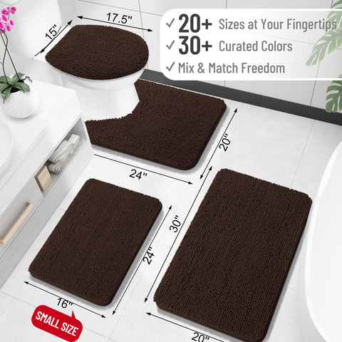 OLANLY absorbent chenille bath mat soaks up moisture to protect your floors.
