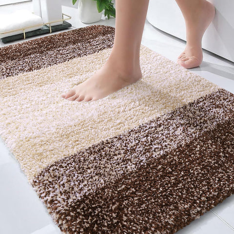 OLANLY bath mat 30x20 soft plush pile cushions feet after a bath