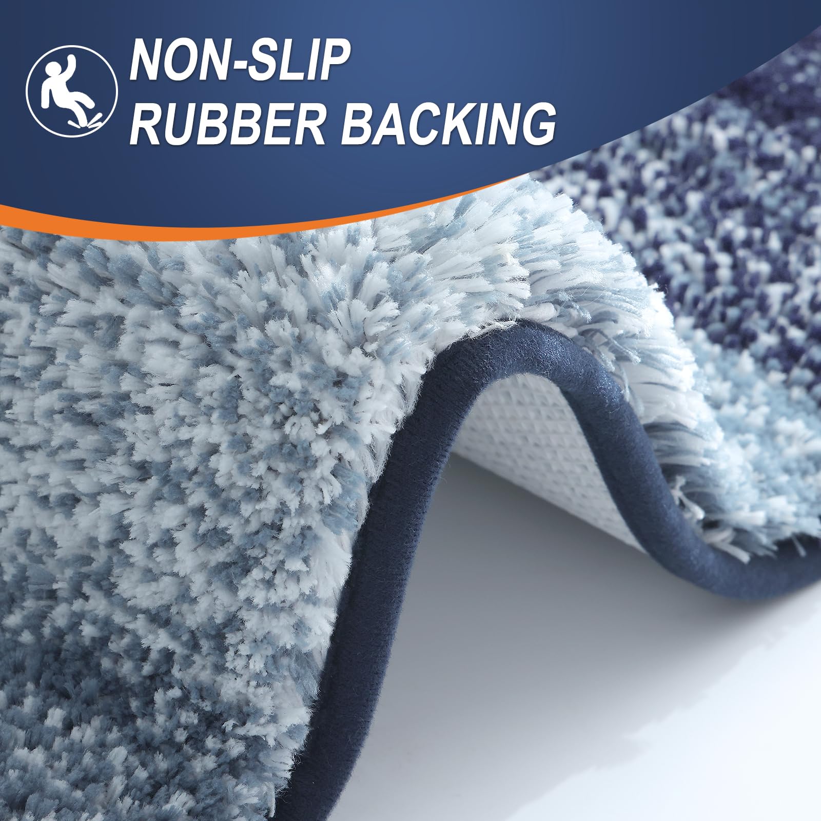OLANLY bath mat 36x24 size offering generous lounging area for feet
