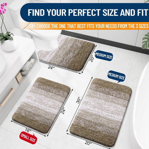 OLANLY absorbent-microfiber bath mat absorbs water quickly after shower