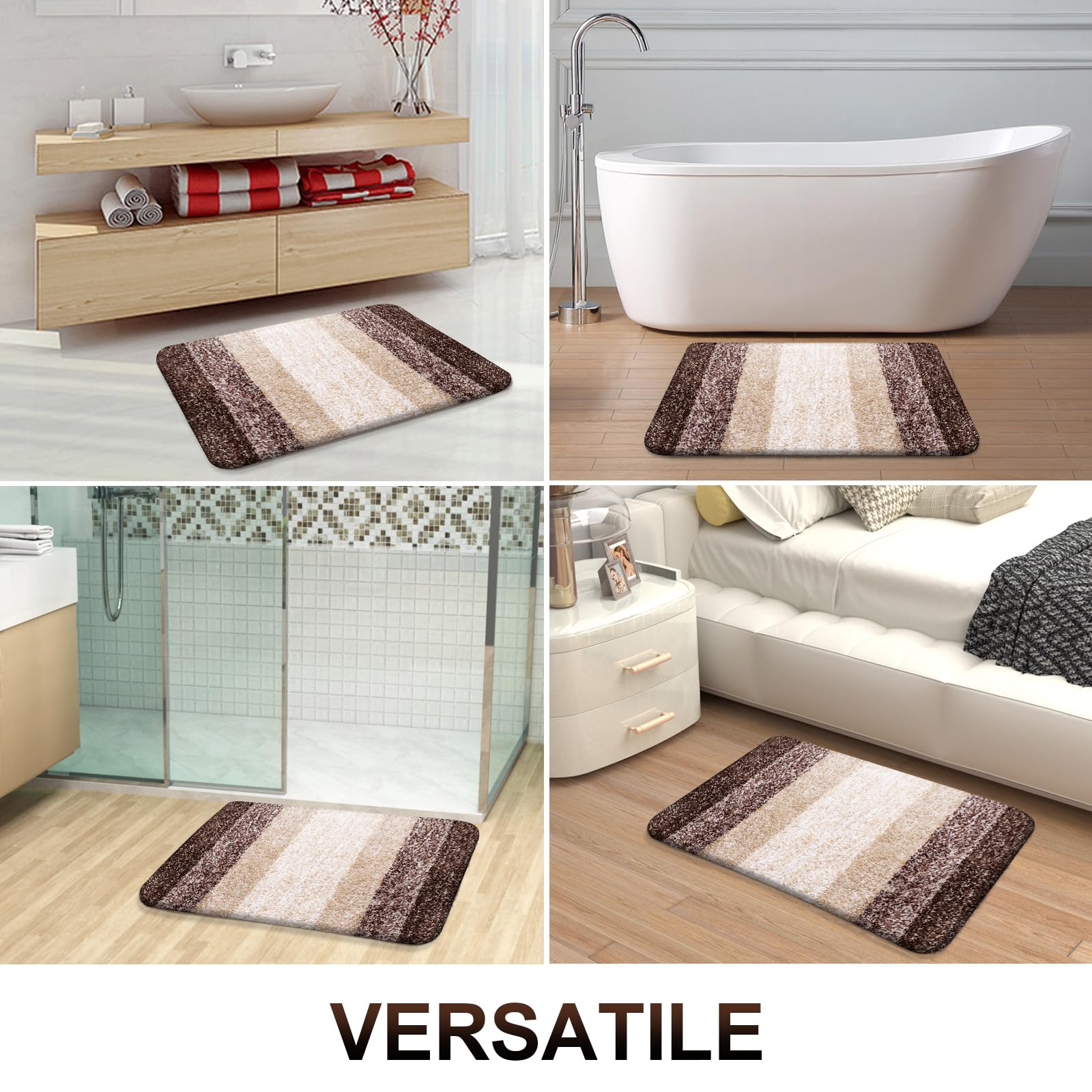 OLANLY bath mat coordinates with matching decor for a cohesive look